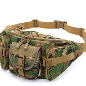 Army fan bag men’s sports outdoor large-capacity waterproof tactics pockets cycling travel running multi-function chest bag – Camouflage A
