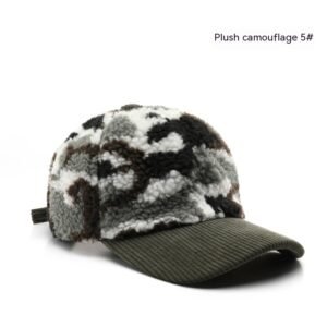 Autumn Winter Assorted Colors Plush Camouflage Outdoor Keep Warm Baseball Cap – Plush Camouflage 5