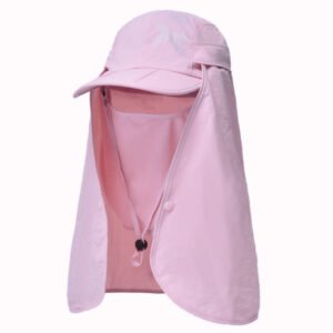 Quick-Drying Hat Climbing Cap Summer Folding Baseball Cap – Pink