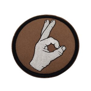 Fashion Simple Gesture Embroidery Velcro Badge