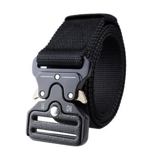 Tactical Belt Military Fan Casual Buckle Belt – Black, 125cm