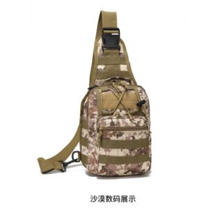 Oxford Cloth Cycling Bag Camouflage Outdoor Sports Small Chest Pannier Bag – Desert Digital