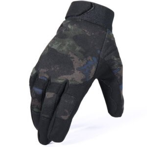 Tactical Gloves Camo Military Army Cycling Glove Sport Climb – A9 CamoBlack, L