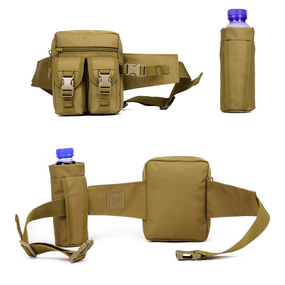 Camping Outdoor Waist Bag Tactical Nylon Waterproof Military Bag With Water Bottle Pockets For Traveling Riding Travel Hiking Climbing - Image 7