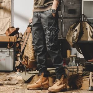 American Workwear Pants Men’s Straight Functional Outdoor Tactics Casual Pants – Gray, 5XL