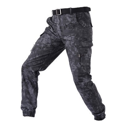 Camouflage Tactical Pants Lattice Fanshui 65 35 Plaid Tactical Pants Drawstring Feet - Image 3