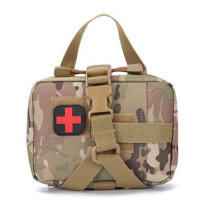 Tactical Dog Clothes Quick Disassembly Dog Vest Outdoor Pet Training Clothes – Cp camouflage survival kit, 20.5×9.5×18.5cm