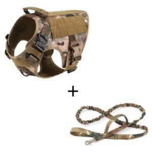 Outdoor Tactical Dog Vest For Large Dogs – Camouflage set, XL