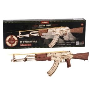 Rokr Automatic Rifle AK-47 Gift For Boys Wooden Puzzle Gun Double Firing Model – LQ901