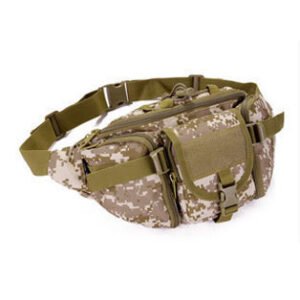 Army fan bag outdoor big waist bag riding bag – Desert