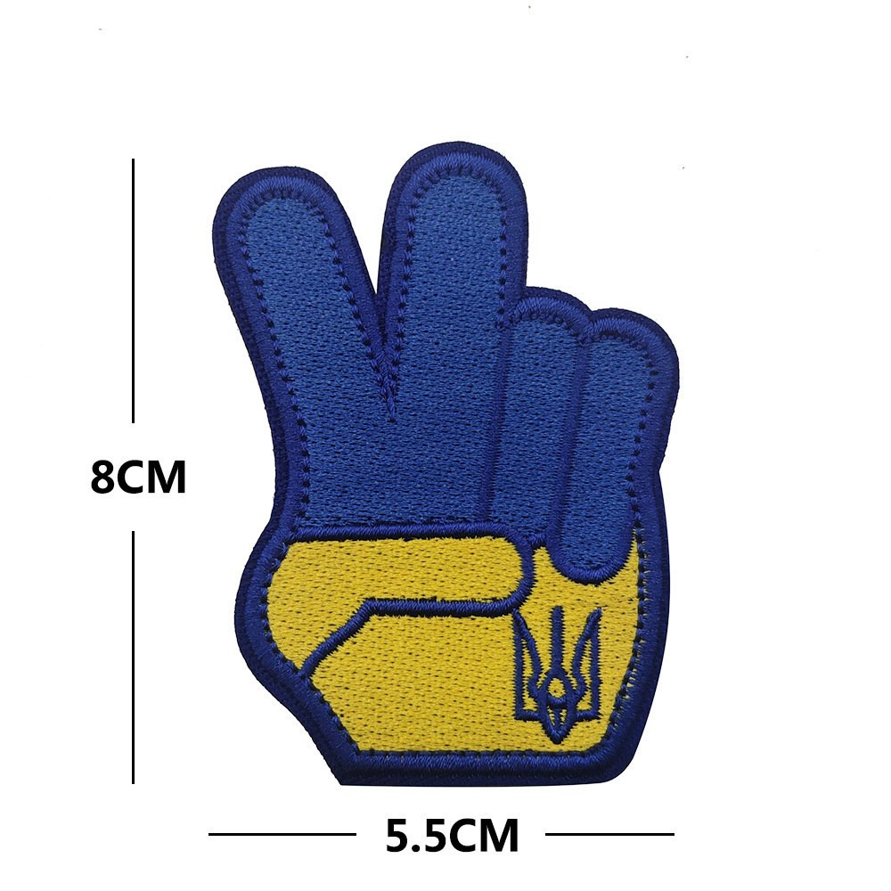 Fashion Simple Gesture Embroidery Velcro Badge - Image 4
