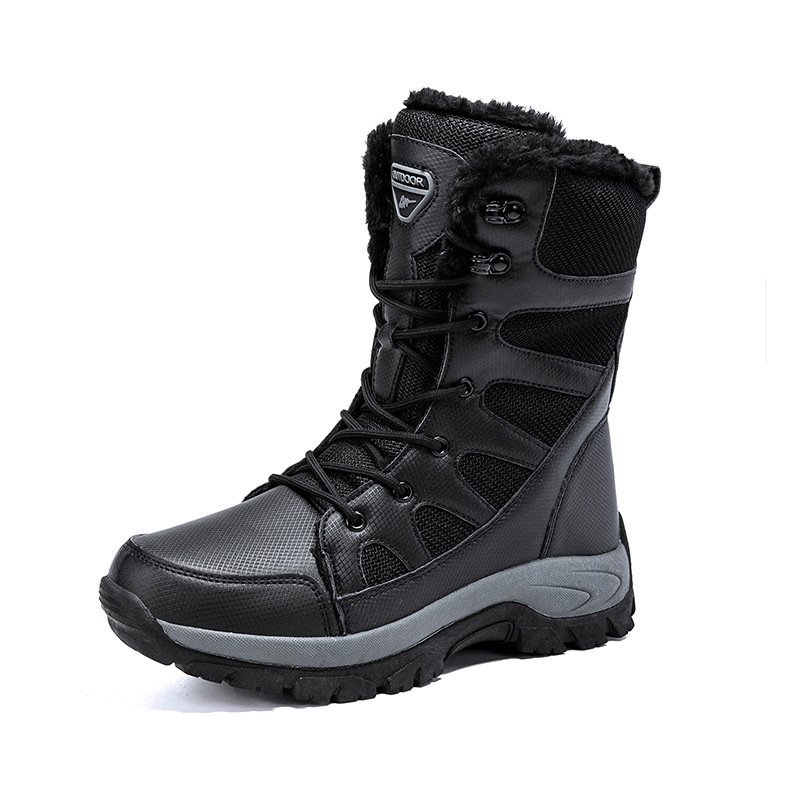 Winter Plus Velvet Army Boots Men's Warm Snow Boots High Top Cotton Shoes Men - Image 5