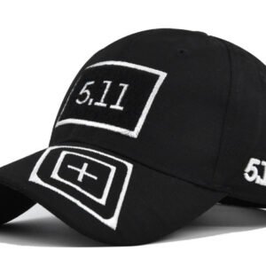 Three Dimensional Embroidered Peaked Cap – CE51113 Black, Average Size