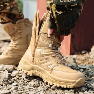 Plus size fan combat boots