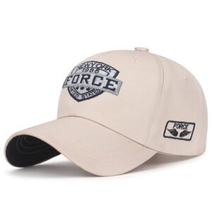 Spring And Summer New Soft Top Cotton Baseball Cap Youth – Light beige