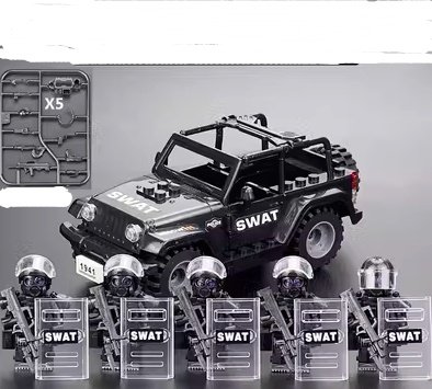 Chinese Building Blocks Military Gas Special Police Special Forces Doll - Image 3