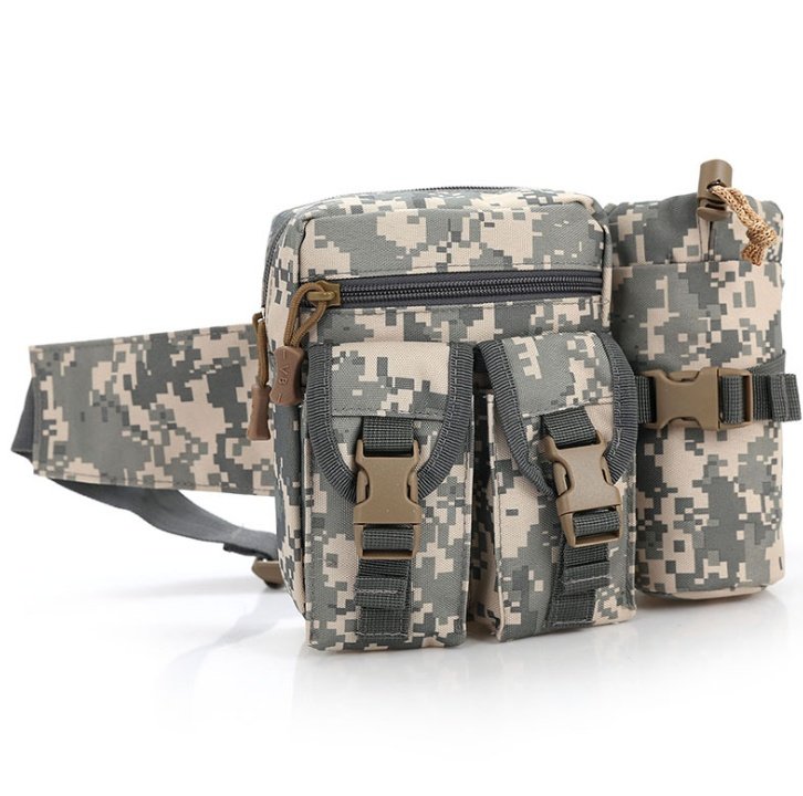 Camping Outdoor Waist Bag Tactical Nylon Waterproof Military Bag With Water Bottle Pockets For Traveling Riding Travel Hiking Climbing - Image 2