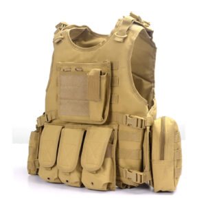 Tactical army fan camouflage training vest – Mud color