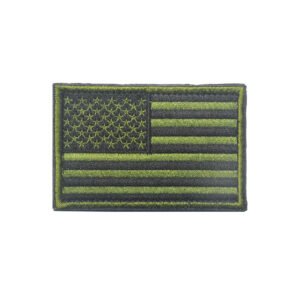Velcro Label Stars And Stripes Embroidered Cloth Tips Qi Zhang – Grass Green Left