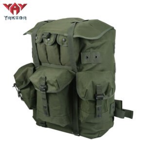Tactical Iron Frame Backpack Outdoor Army Fan Field Weight Bearing Training Marching Backpack – Military green