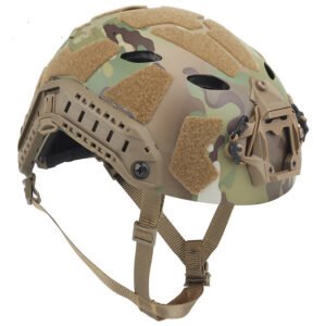 Tactical FAST Camouflage Helmet With Headset – CP