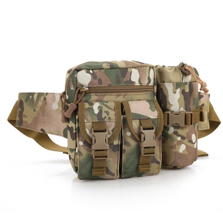 Camping Outdoor Waist Bag Tactical Nylon Waterproof Military Bag With Water Bottle Pockets For Traveling Riding Travel Hiking Climbing - Image 4