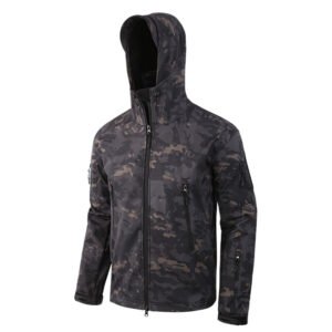 Shark skin soft shell men’s sport camouflage suit