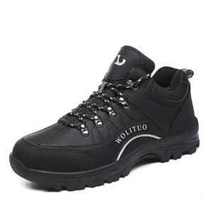 Men’s Cotton Climbing Shoes Waterproof Outdoor Shoes Non Slip Hiking Shoes Climbing Shoes Warm Cross Country Running Shoes Large Size