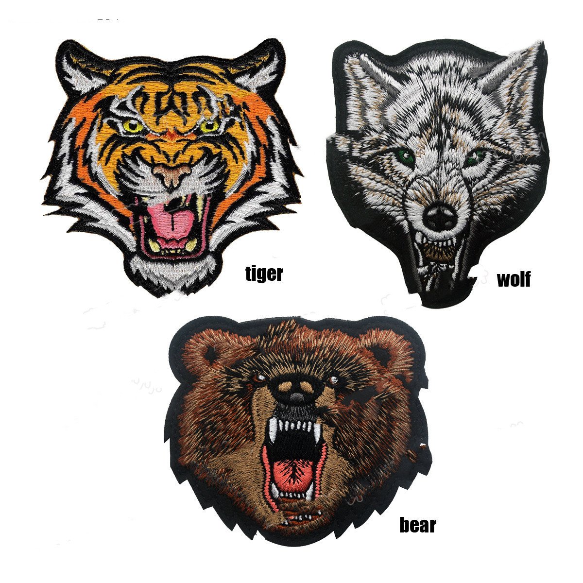 Armband Velcro Tiger Wolf Bear Animal Cloth Label - Image 6