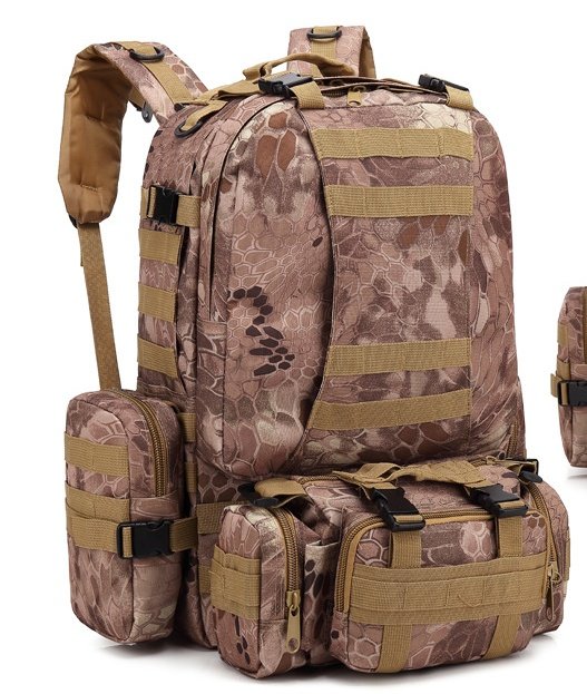 Men's Travel Backpack Oxford Cloth Outdoors Backpack Army Camouflage Tactics Double Shoulder Bag Mountaineering Large Combination Backpack - Image 7
