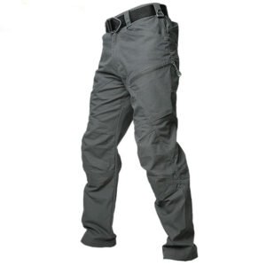 Tactical Pants Outdoor Trekking Hiking Pants Army Fan Stretch Trousers – Grey, 2XL