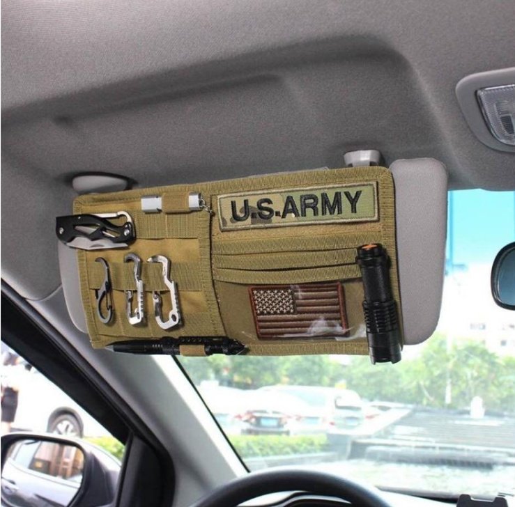 Sun Visor Clip For Tactical Vehicle Multifunctional ID Pack - Image 5