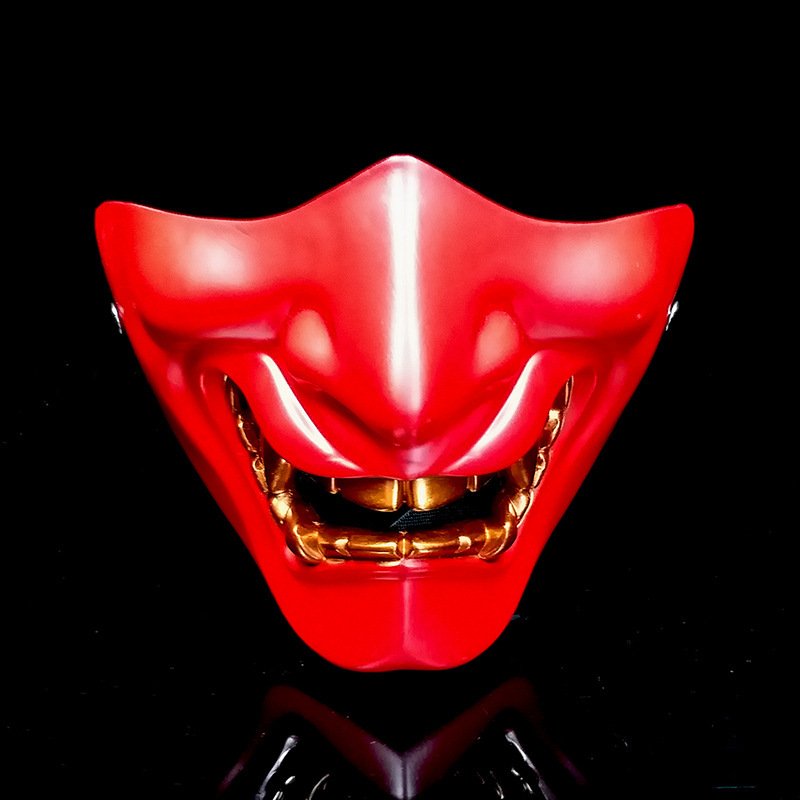 Halloween Prajna Mask Half Face Resin Horror Tactics - Image 5