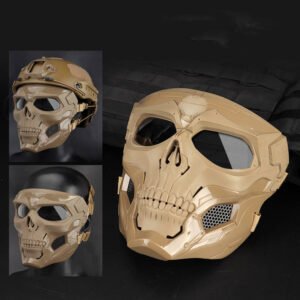 Skull Messenger Full Face Protective Mask – Khaki, One size