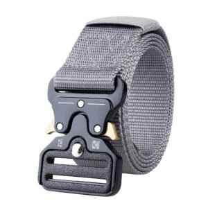 Tactical Belt Military Fan Casual Buckle Belt – Grey, 125cm