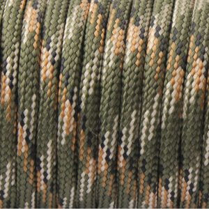 Umbrella Rope Outdoor Multifunctional Mountaineering Paratrooper Traction 7 Core 4mm – 7core army green camouflage, 31m