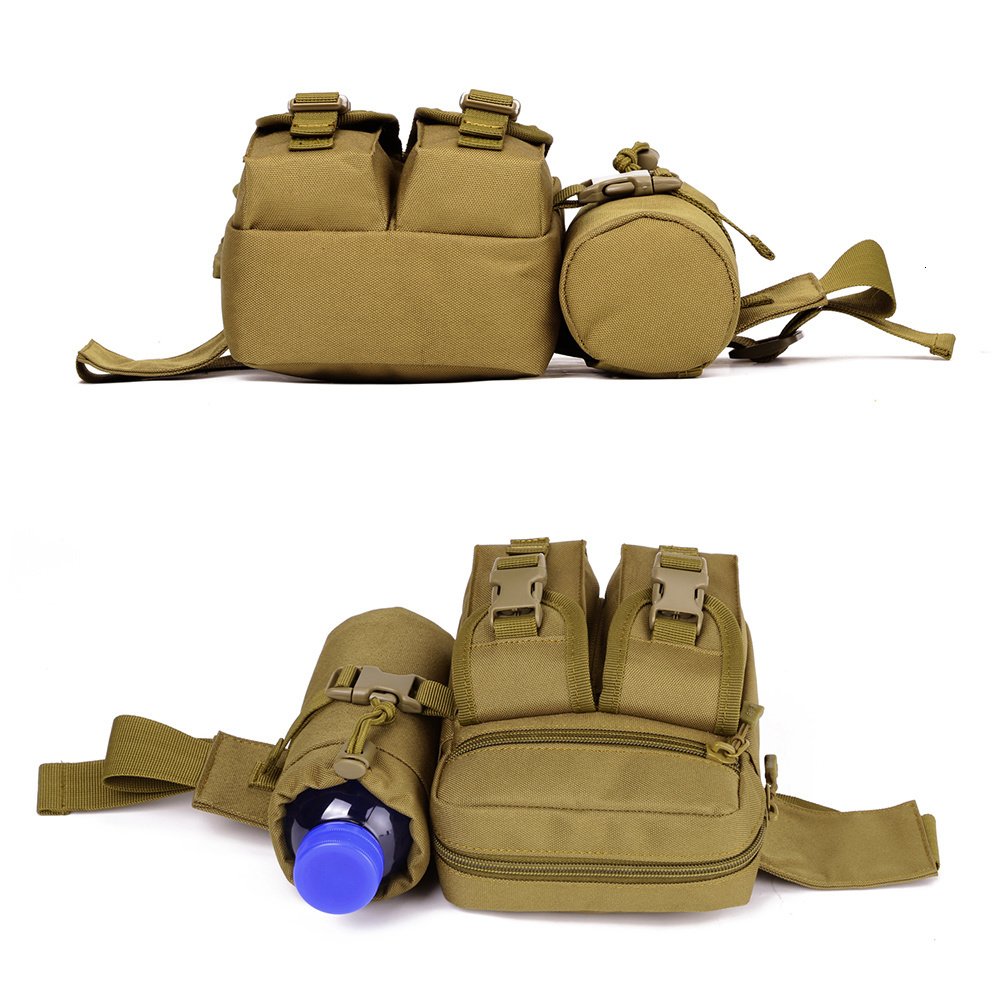 Camping Outdoor Waist Bag Tactical Nylon Waterproof Military Bag With Water Bottle Pockets For Traveling Riding Travel Hiking Climbing - Image 6