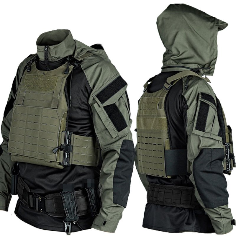 Black And Gray Industrial Attack SP2 Tactical Top Battle Suit - Image 6