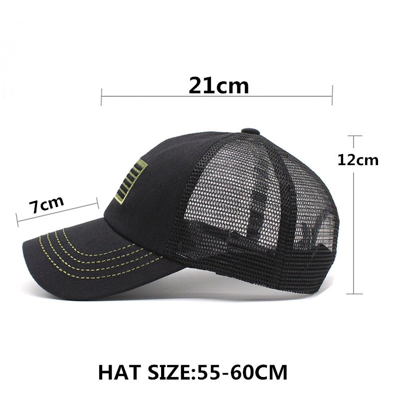 Summer Men's Outdoor Camouflage Mesh Cap Embroidered Hat - Image 3