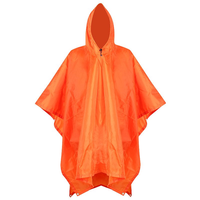 Camouflage Raincoat Three-in-one Mountaineering Multifunctional PU Waterproof Canopy And Floor Mat Raincoat - Image 2