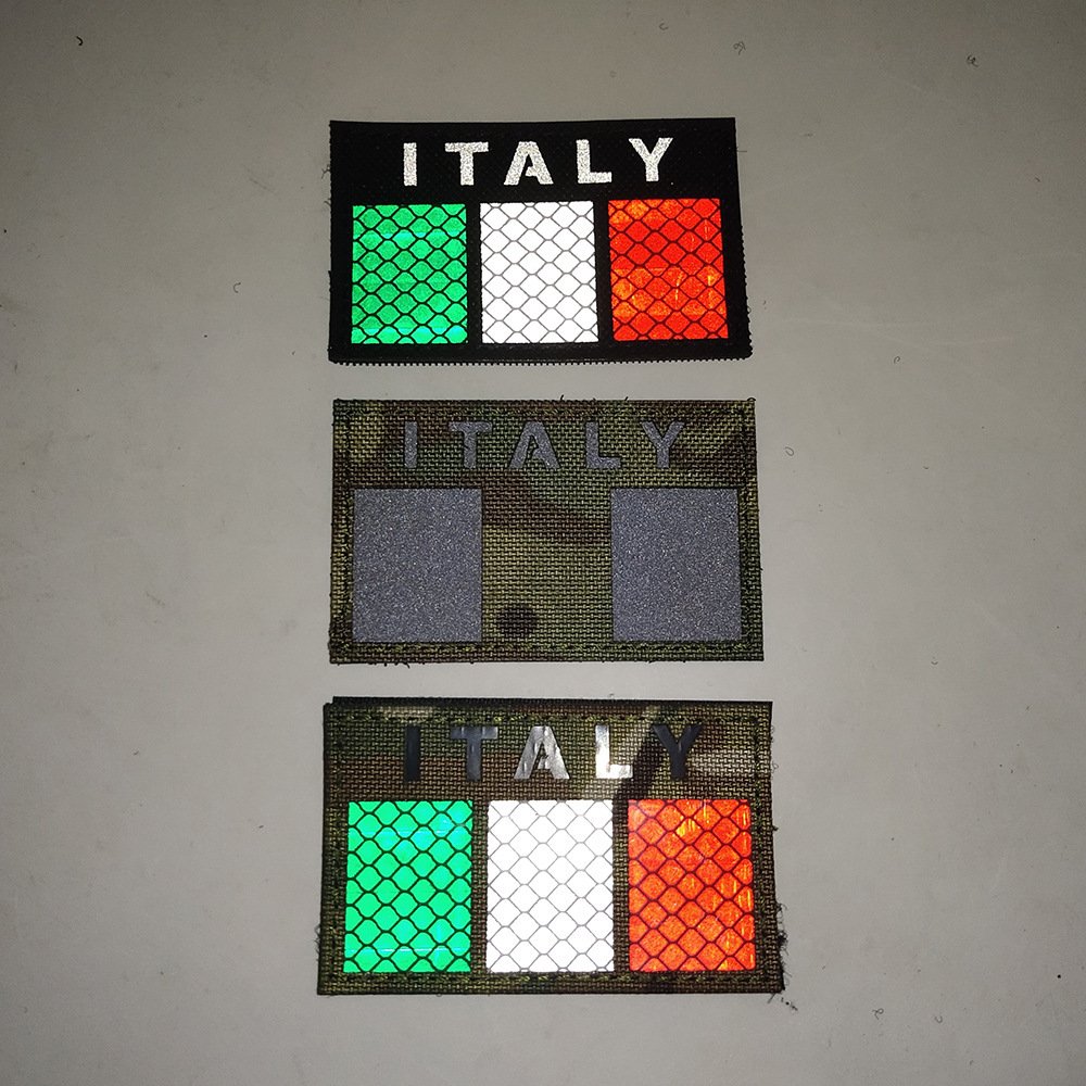 Simple Embroidery Infrared IR Badge Reflective Velcro