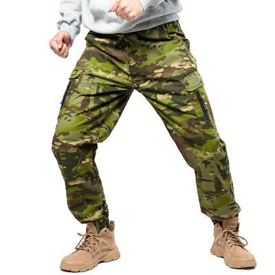 Camouflage Tactical Pants Lattice Fanshui 65 35 Plaid Tactical Pants Drawstring Feet - Image 7