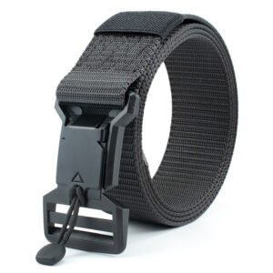 Outdoor Tactical Nylon Belt Multifunctional Carabiner – Dark Grey