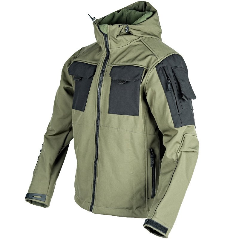 Tactical Soft Shell Jacket Tactical Windbreaker Waterproof Outdoor - Image 3