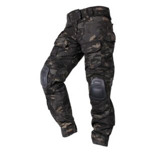 Small Steel Scorpion G3 Frog Suit Tactical Pants Combat Pants Military Fans Outdoor Training Belt Knee Pad – MulticamBlack, S
