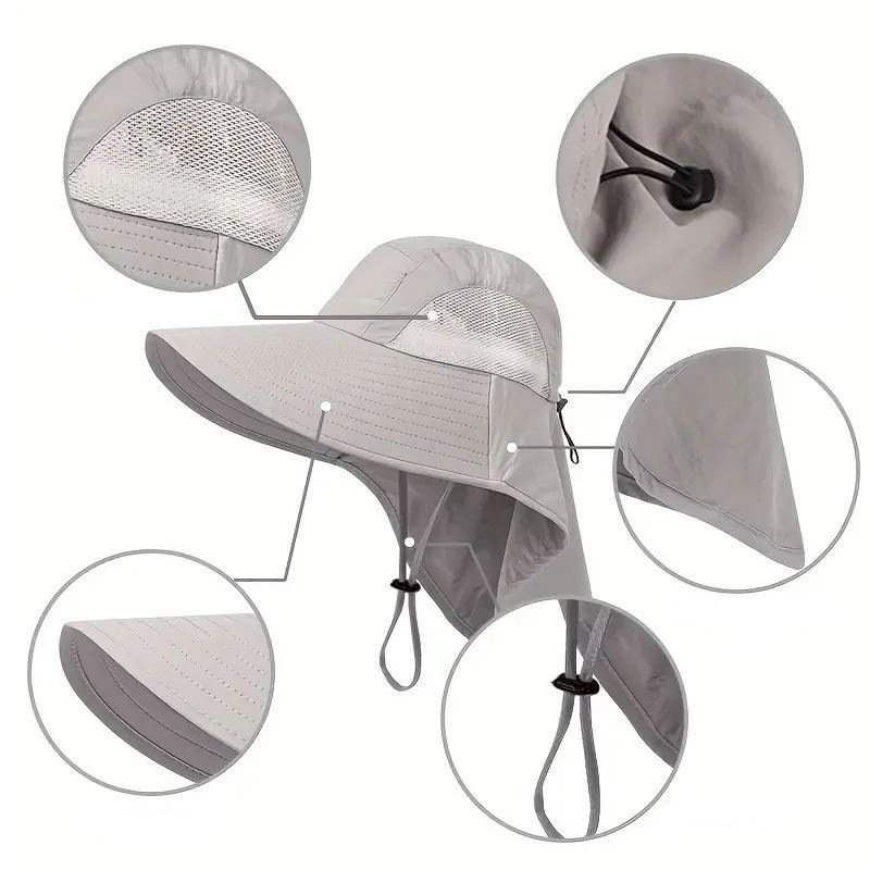 Summer Men's Outdoor Protection UV Protection Sun Hat - Image 2