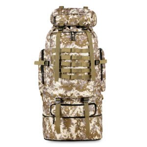 Oxford Cloth Large Capacity Outdoor Sports Mountaineering Bag – Desert camouflage, 100L
