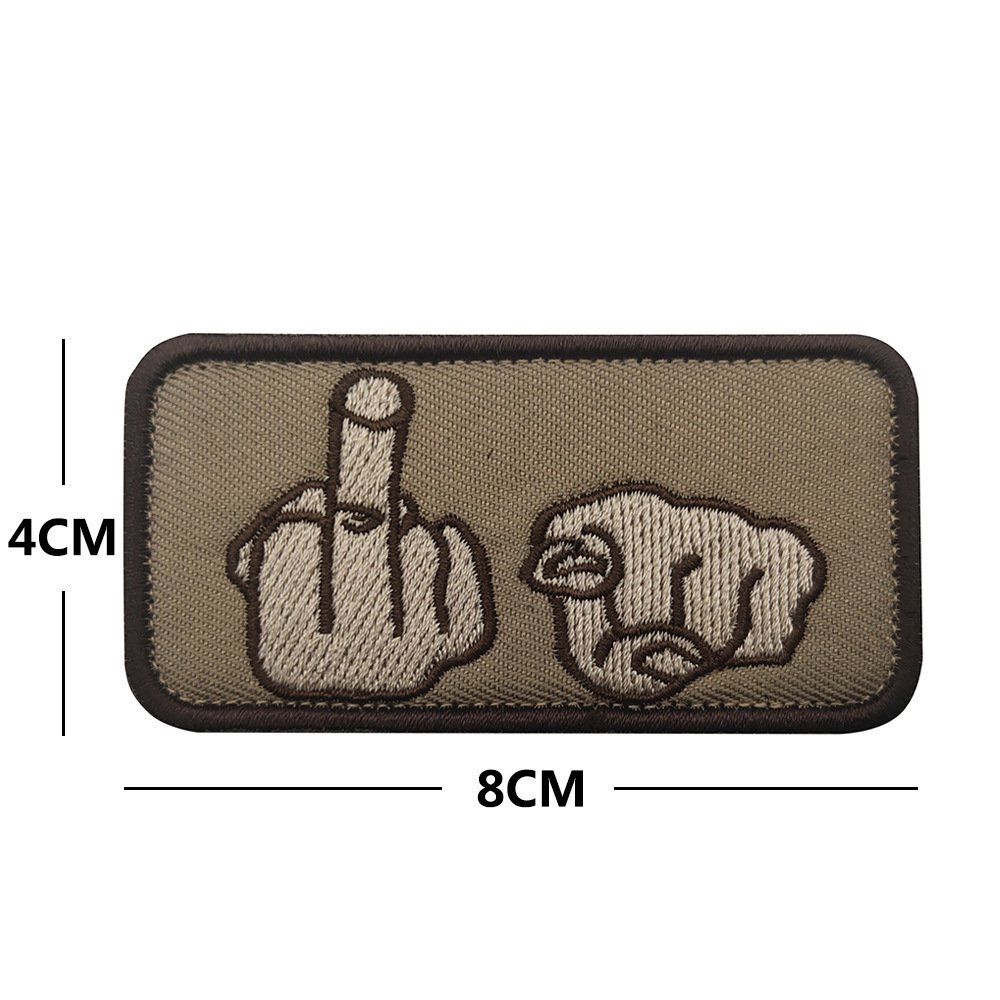 Fashion Simple Gesture Embroidery Velcro Badge - Image 3