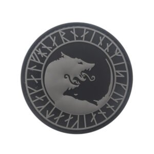 Viking Wolf Patch Cloth Sticker Wolf Head Armband Velcro Backpack Stickers Chapter – Style6