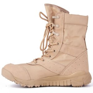 Summer Yulong Combat Boots Outdoor Climbing Boots Tactical Desert Boots – Sand Color, 44